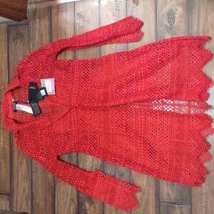 NWT. Twinset SimonaBarbieri. Long Lace Blazer.  Size 42.